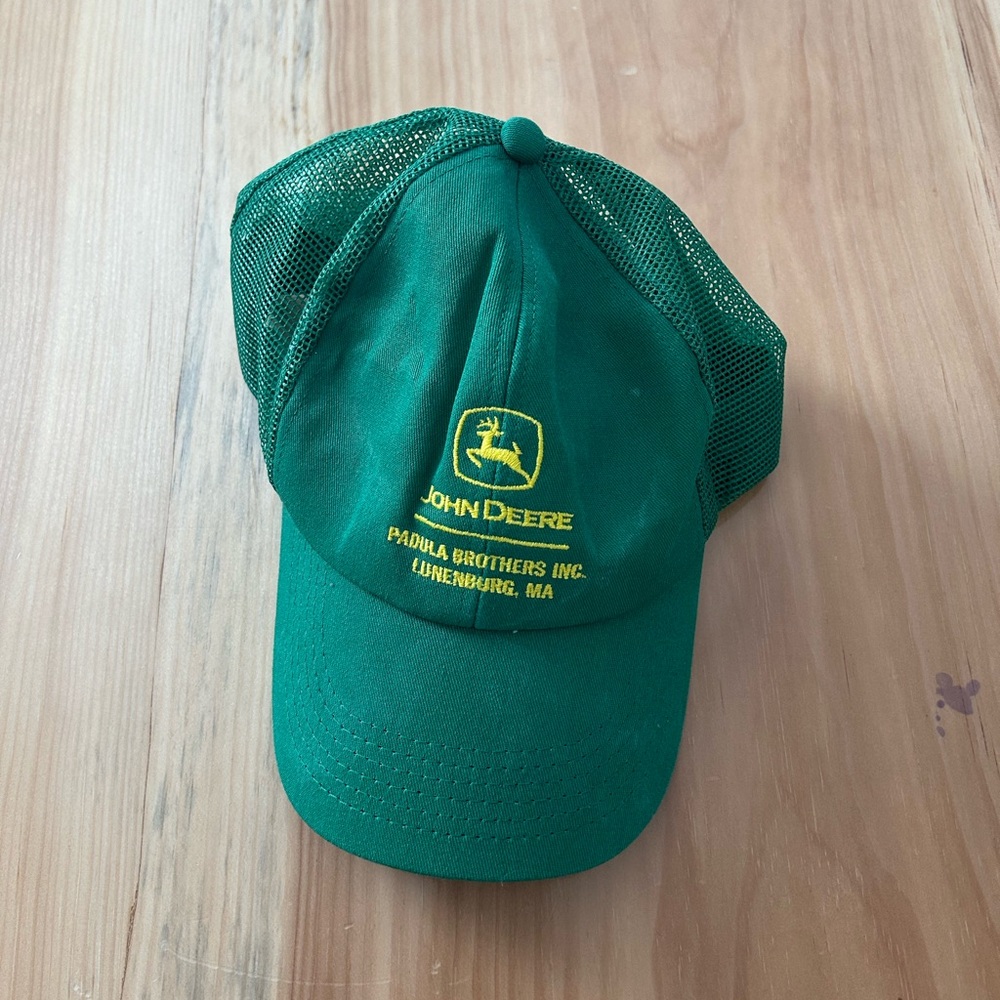 John Deere Green Trucker Hat with Yellow Logo